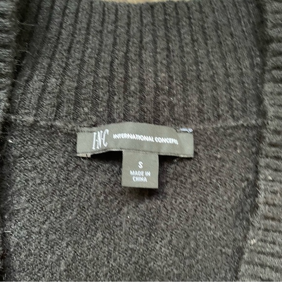 Inc international concepts black sweater v neck small - Picture 2 of 7